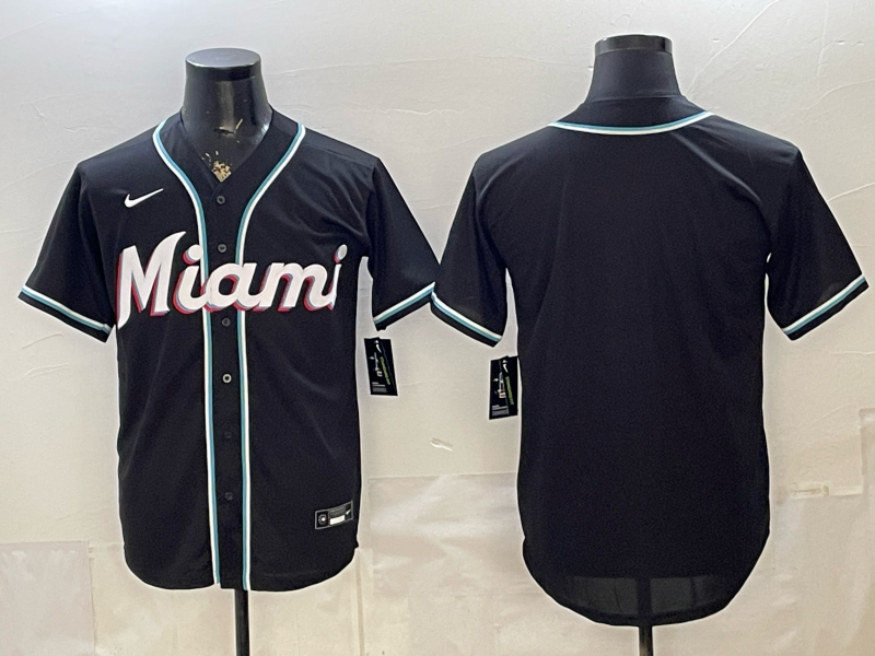 Men Miami Marlins blank black Nike MLB Jersey 05260013->youth mlb jersey->Youth Jersey